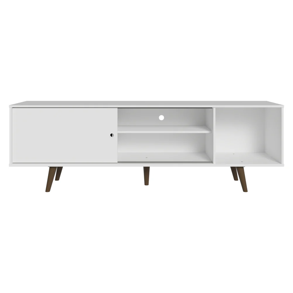 Rack Madesa Dubai para TV até 65 Polegadas com Pés Branco/Rustic 095Z - Image 7