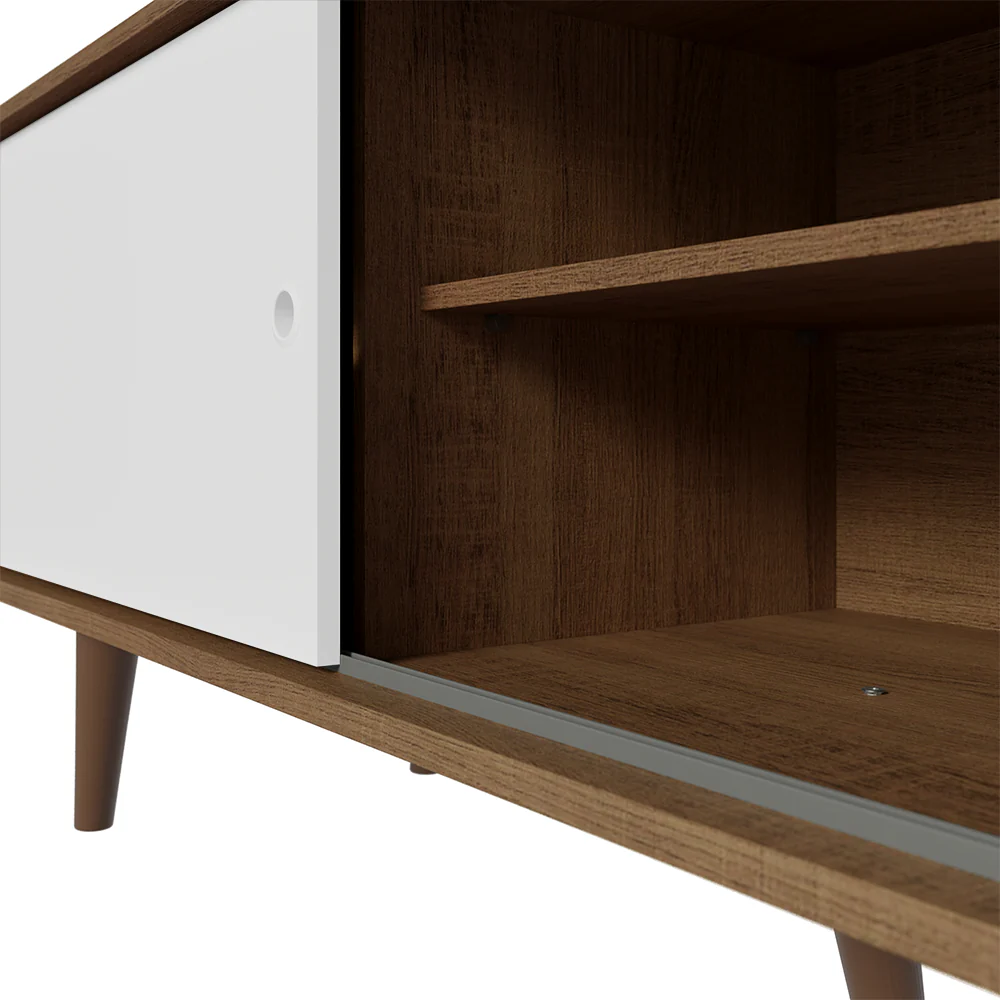 Rack Madesa Dubai para TV até 65 Polegadas com Pés Rustic/Branco 6E5Z - Image 8