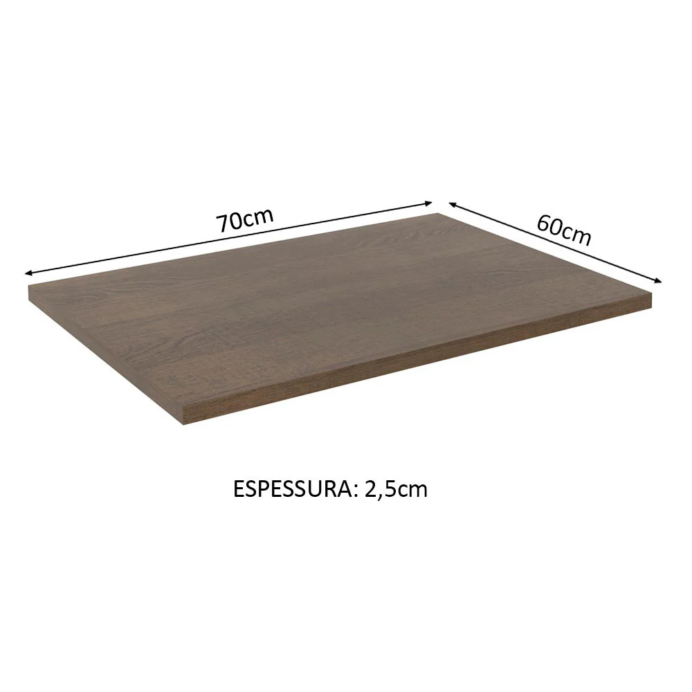 Tampo para Balcão de 70 x 60 cm para Cozinhas Lux, Glamy e Stella Rustic Madesa - Image 2