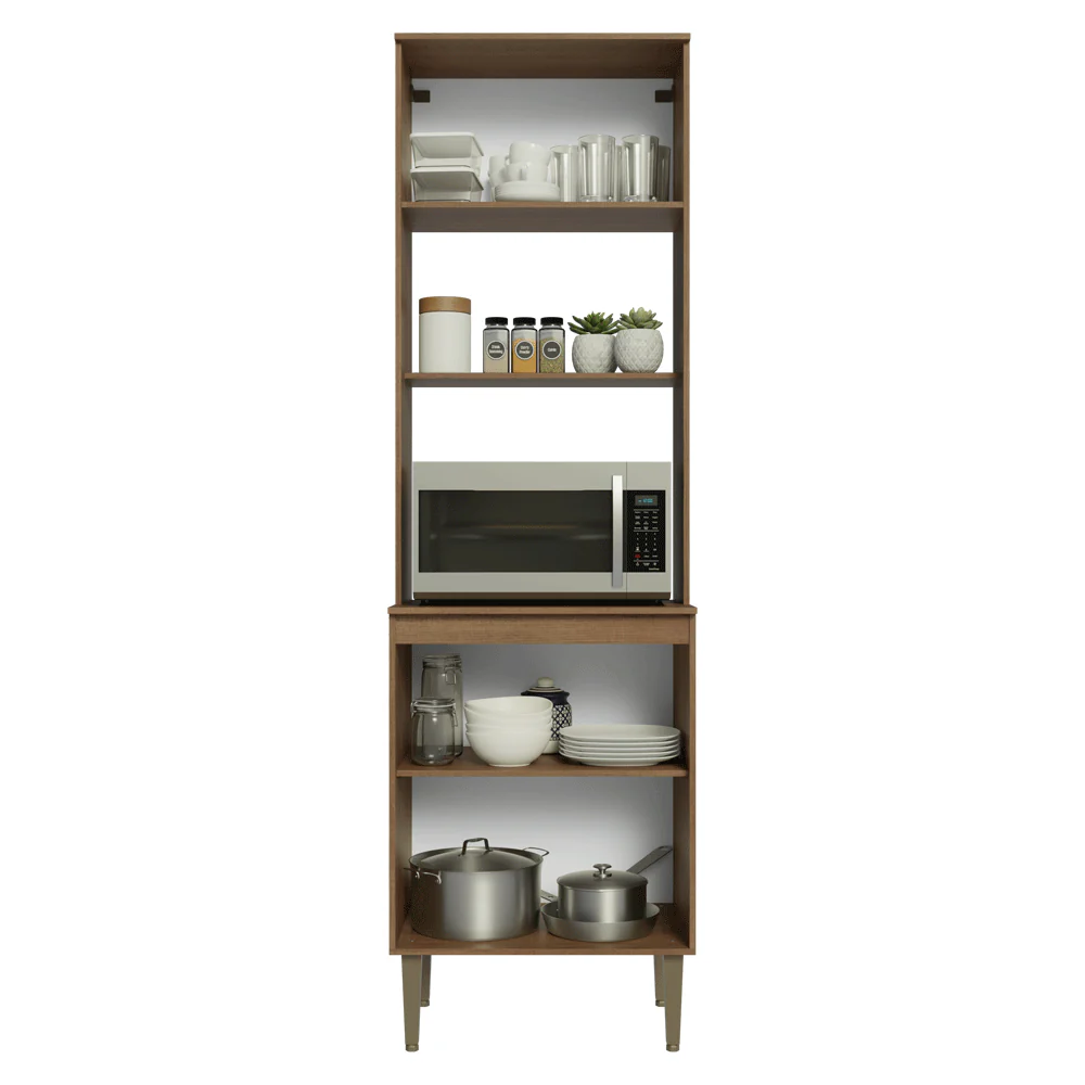 Torre Quente 60 cm 3 Portas Rustic/Preto Lille Madesa - Image 2