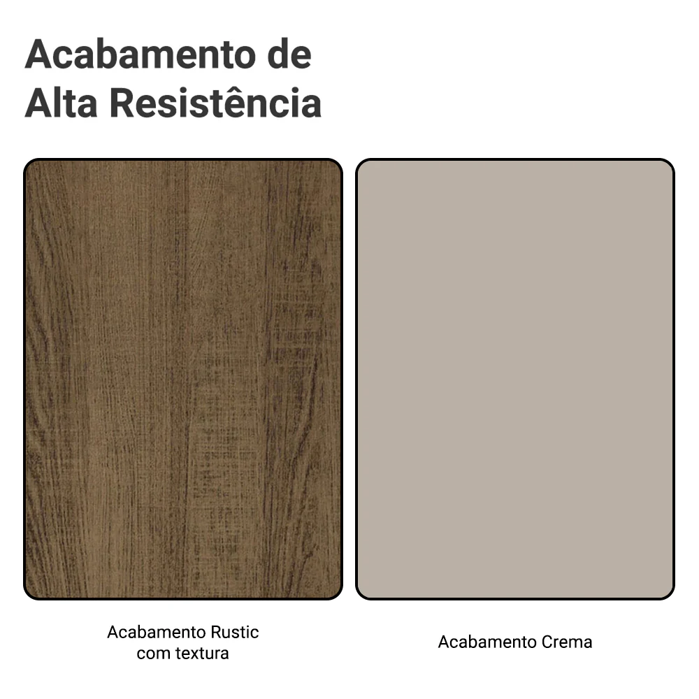 Torre Quente 60 x 60 cm 1 Porta 3 Gavetas Rustic/Crema Vik Madesa - Image 11