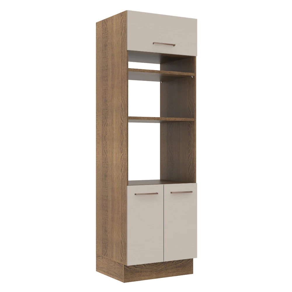 Torre Quente 70 x 60 cm 3 Portas Rustic/Crema Agata Madesa
