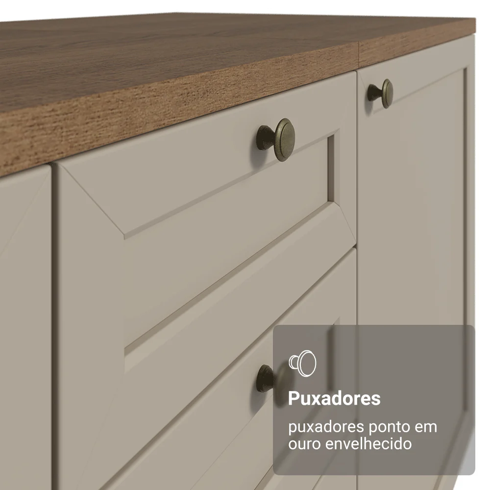 Torre Quente 70 x 60 cm 3 Portas Rustic/Crema Vik Madesa - Image 6
