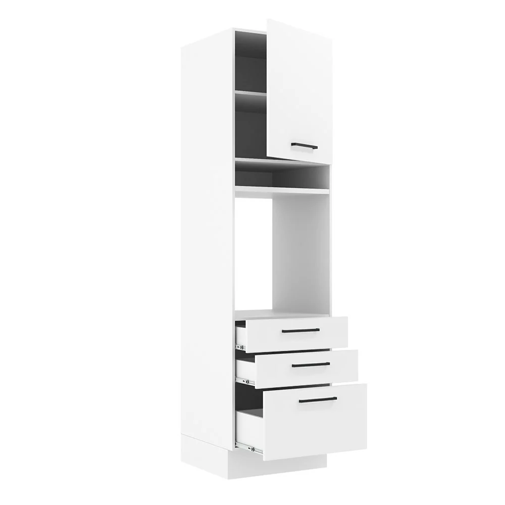 Torre Quente Madesa Agata 60 x 60 cm 1 Porta 3 Gavetas Branco - Image 4