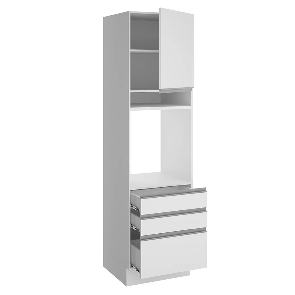 Torre Quente Madesa Glamy 60 x 60 cm 1 Porta 3 Gavetas Branco - Image 4
