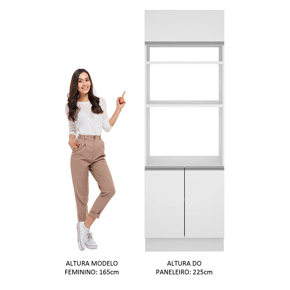 Torre Quente Madesa Glamy 70 x 60 cm 3 Portas Branco - Image 5