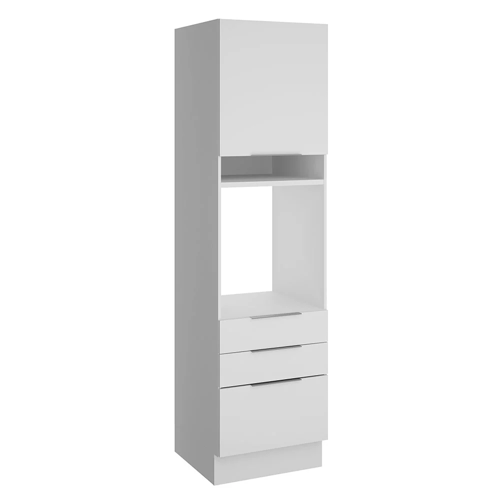 Torre Quente Madesa Stella 60 cm 1 Porta 3 Gavetas Branco