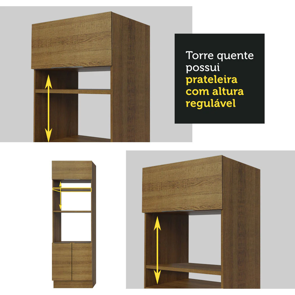 Torre Quente Madesa Stella 70 x 60 cm 3 Portas Rustic - Image 7